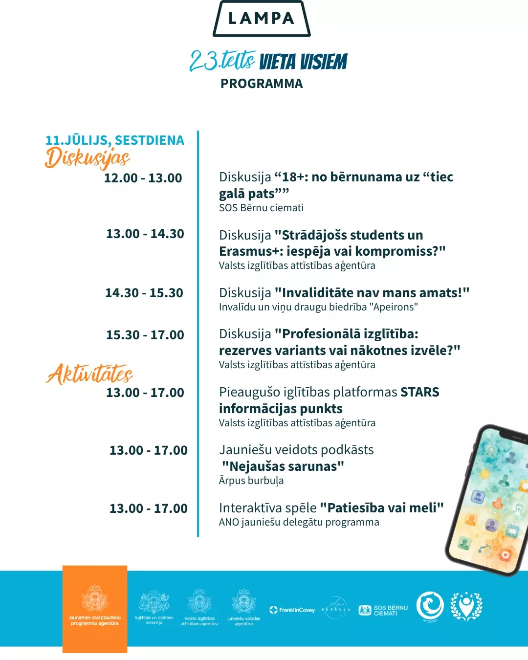 Arī šogad tiekamies Sarunu festivālā LAMPA!