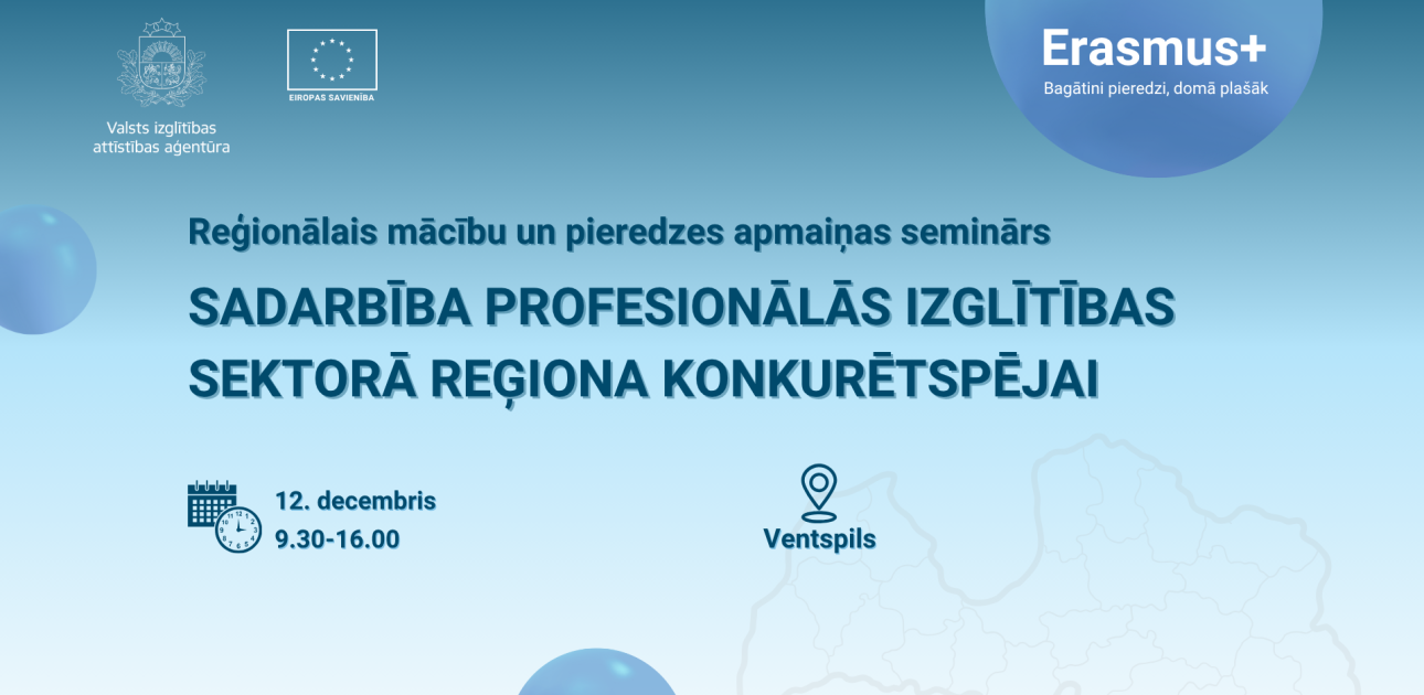 VET LV Team pasākums, Latvijas karte, kontūrlīnija, Ventspils