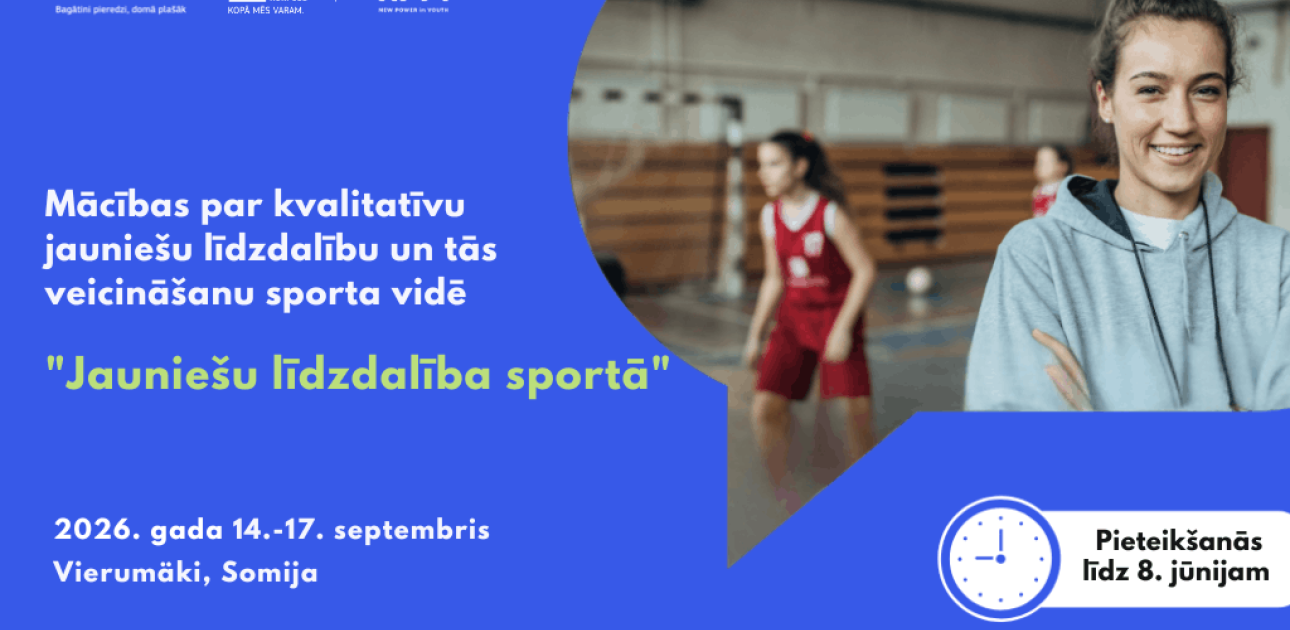 Aicina pieteikties mācībām par kvalitatīvu jauniešu līdzdalību un tās veicināšanu sporta vidē
