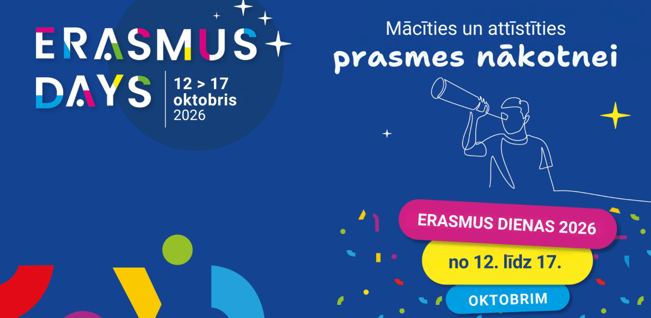 Atvērta pasākumu pieteikšana 2026. gada Erasmus dienām