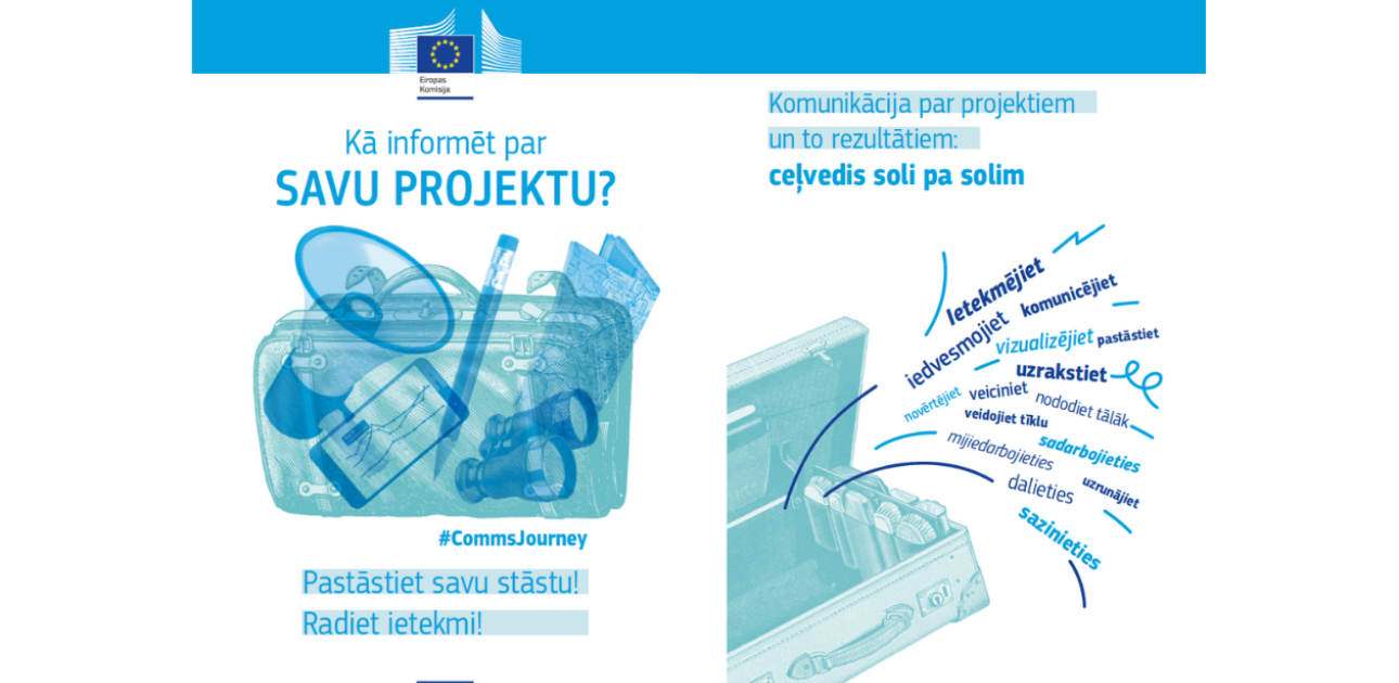 Attēlā redzamas komunikācijas vadlīnijas projektu īstenotājiem