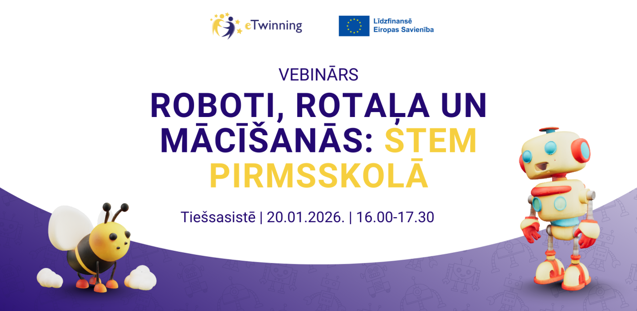 Pirmsskolas pedagogus aicina pieteikties dalībai vebinārā par robotu izmantošanu mācību procesā