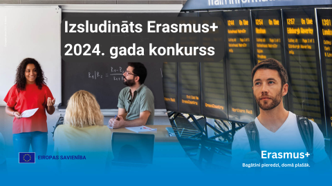 Dzelzceļa stacijā turists ar mugutsomu, klase ar pasniedzēju un diviem studentiem