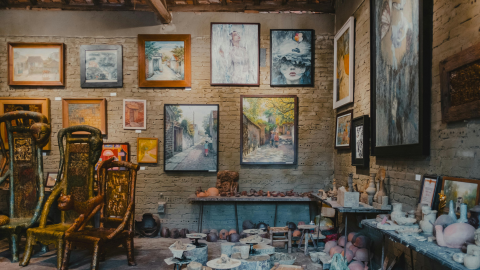 Mākslas galerija, gleznas, mākslas darbi
