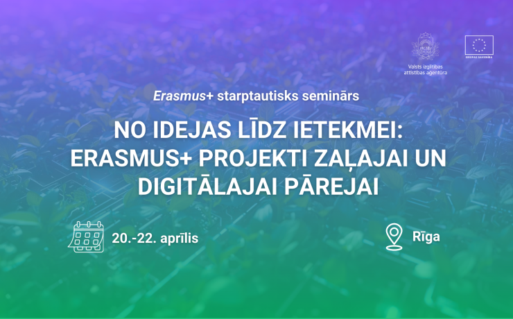 starptautisks seminārs, Erasmus+ zaļā un digitālā pāreja